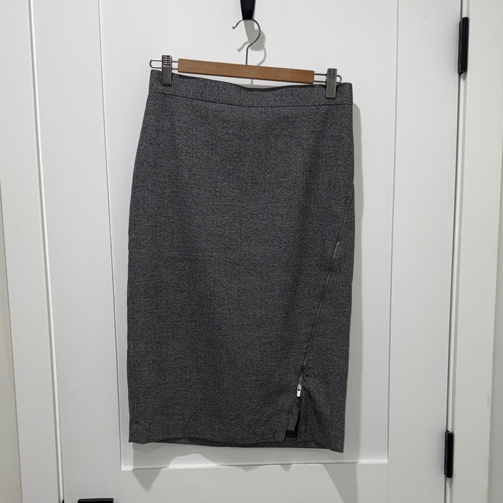 Gray Pencil Skirt